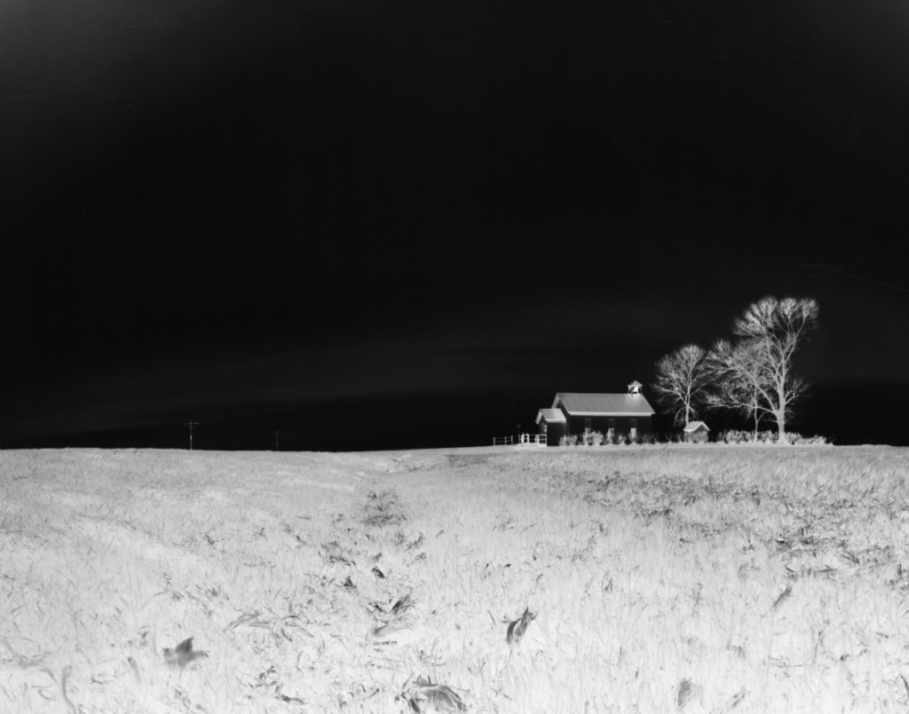 Flora - Place on the Prairie: Photograph of the Flora Township hall from a distance.